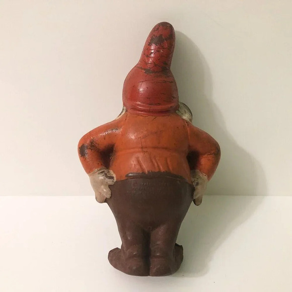 Vintage Walt Disney Snow White Dwarf Figurine Happy Sieberling Latex Figure - Picture 6 of 16